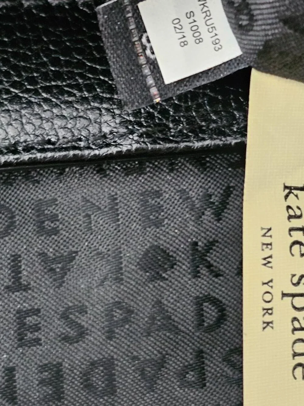 Kate Spade Kailey Patterson Drive Leather Black Saddle Shoulder Bag COA